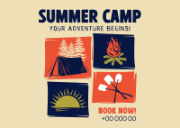 Sunny Hills Camp Postcard Design