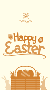 Easter Basket Greeting Facebook Story Design