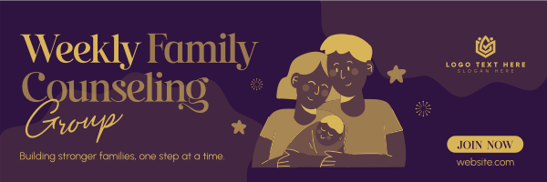 Weekly Family Counseling Twitter Header Design