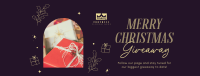 Holly Christmas Giveaway Facebook Cover Design