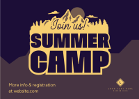 Summer Camp Postcard Design