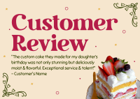 Birthday Cake Review Postcard Image Preview