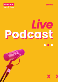 Live Podcast Flyer Design