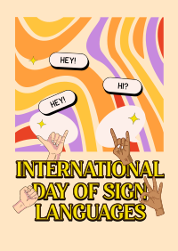 Sign Languages Day Celebration Poster Image Preview