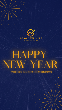 Fireworks New Year Greeting Instagram Story Design