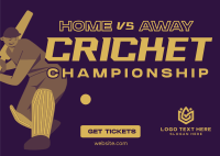 Cricket World Cup Postcard Design