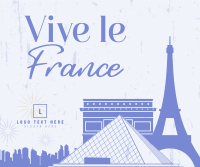 France Landmarks Facebook Post Design