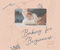 Beginner Baking Class Facebook Post Design