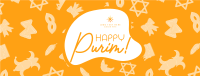 Purim Symbols Facebook cover Image Preview