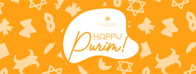 Purim Symbols Facebook cover Image Preview