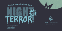 Halloween Party Retro Twitter Post Design