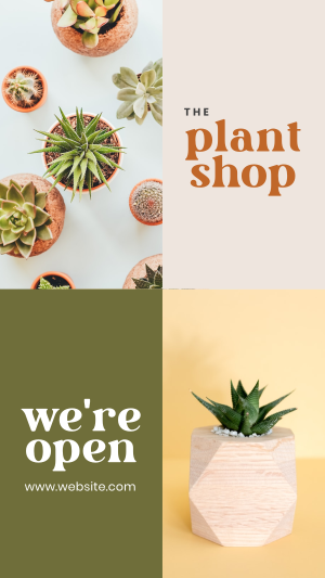 Plant Shop Opening Instagram story