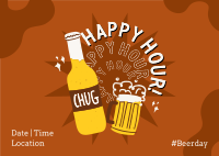 Happy Hour Drinks Postcard Image Preview