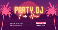Synthwave DJ Party Service Facebook Ad Design