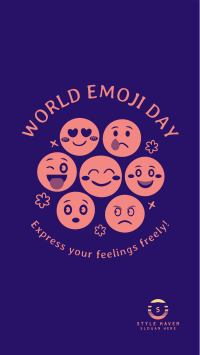 Fun Emoji Day Facebook story Image Preview