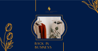Boutique Back in Business Facebook Ad Design