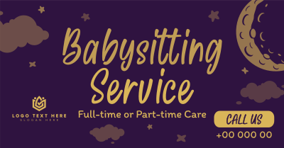 Cute Babysitting Services Facebook ad Image Preview