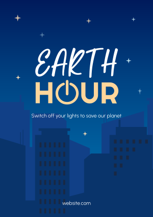 Earth Hour Cityscape Flyer Image Preview