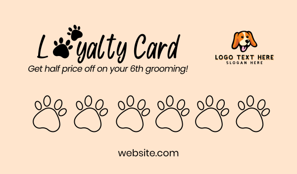 Loyalty Card Paws Business Card Design Image Preview