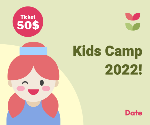 Cute Kids Camp Facebook Post Design Image Preview