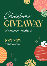 Abstract Christmas Giveaway Poster Image Preview