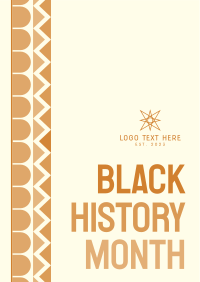 Black History Pattern Poster Design