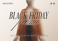 Black Friday Minimalist Promo Postcard Design