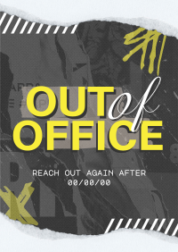 Grunge Out Of Office Poster Preview