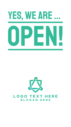 We're Open Instagram story Image Preview