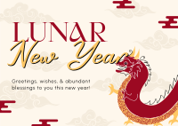 Lunar Dragon Postcard Image Preview