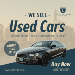 Used Car Sale Instagram post Image Preview