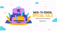 Quirky School Bag Facebook event cover Image Preview