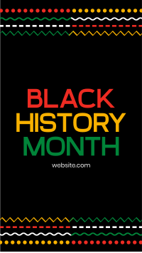 Black History Lines Instagram Story Design