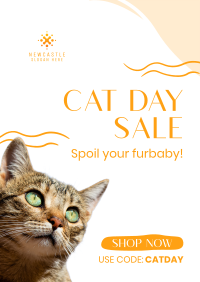 Cat Day Sale Flyer Design