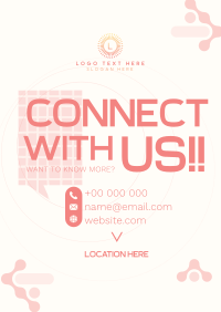 Generic Connect With Us Poster Design