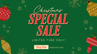 Christmas Holiday Shopping Sale Facebook Event Cover Design