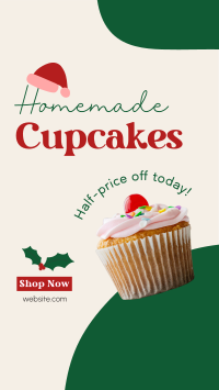 Cupcake Christmas Sale Instagram Story Design