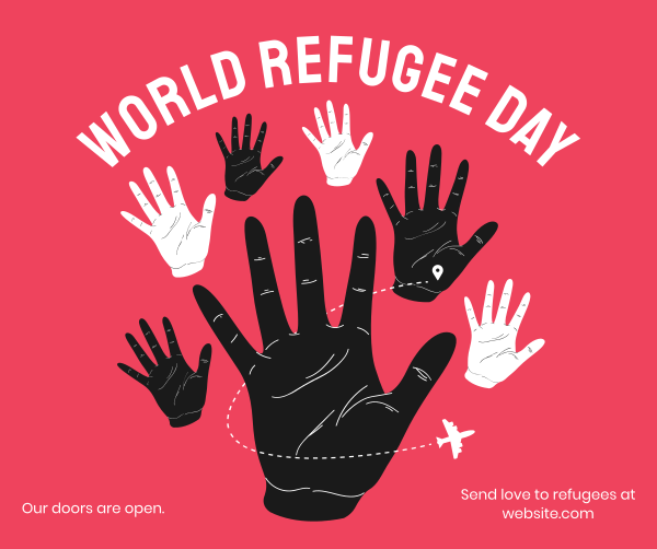 Hand Refugee Facebook Post Design Image Preview