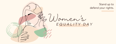Woman Line Art Facebook cover Image Preview