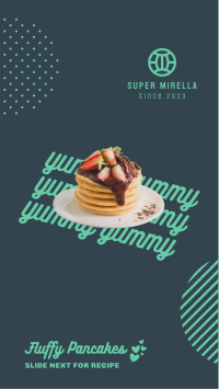 Yummy Fluffy Pancakes Facebook Story Design