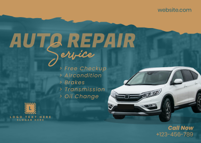 Auto Repair ripped effect Postcard Image Preview