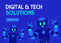 Digital & Tech Solutions Postcard Design