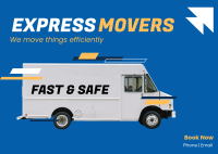 Express Movers Postcard Image Preview