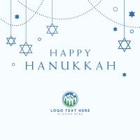 Hanukkah & Stars Linkedin Post Image Preview