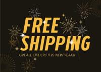 Free Shipping Sparkles Postcard Image Preview