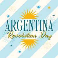 Argentina Revolution Day Linkedin Post Design