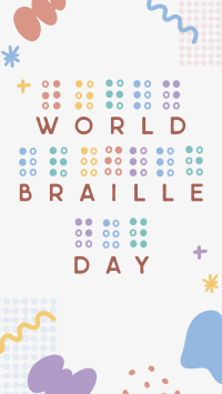 Braille Day Doodle Facebook Story Design