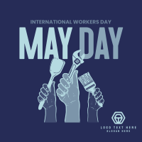 Celebrate Our Heroes on May Day Linkedin Post Design