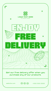 Brutalism Free Delivery Facebook Story Design