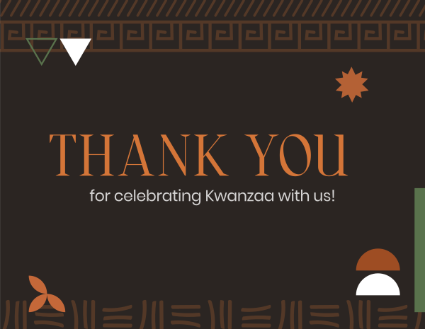 Traditional Kwanzaa Thank You Card Design Image Preview